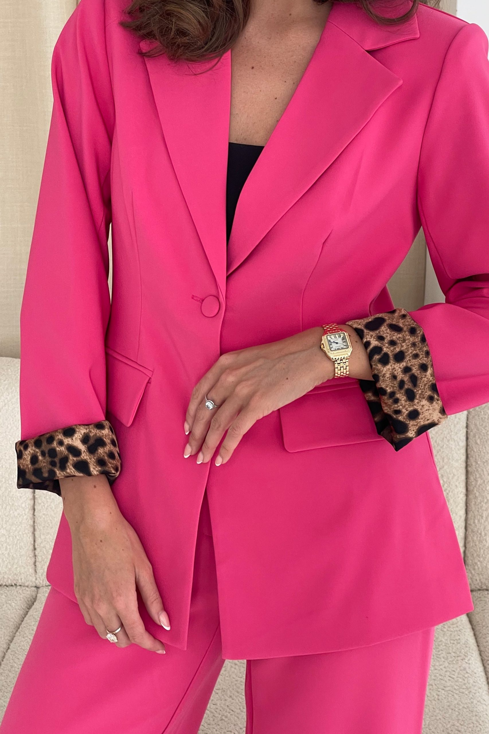 Stevie Classic Fitted Blazer Fuchsia - Image 8