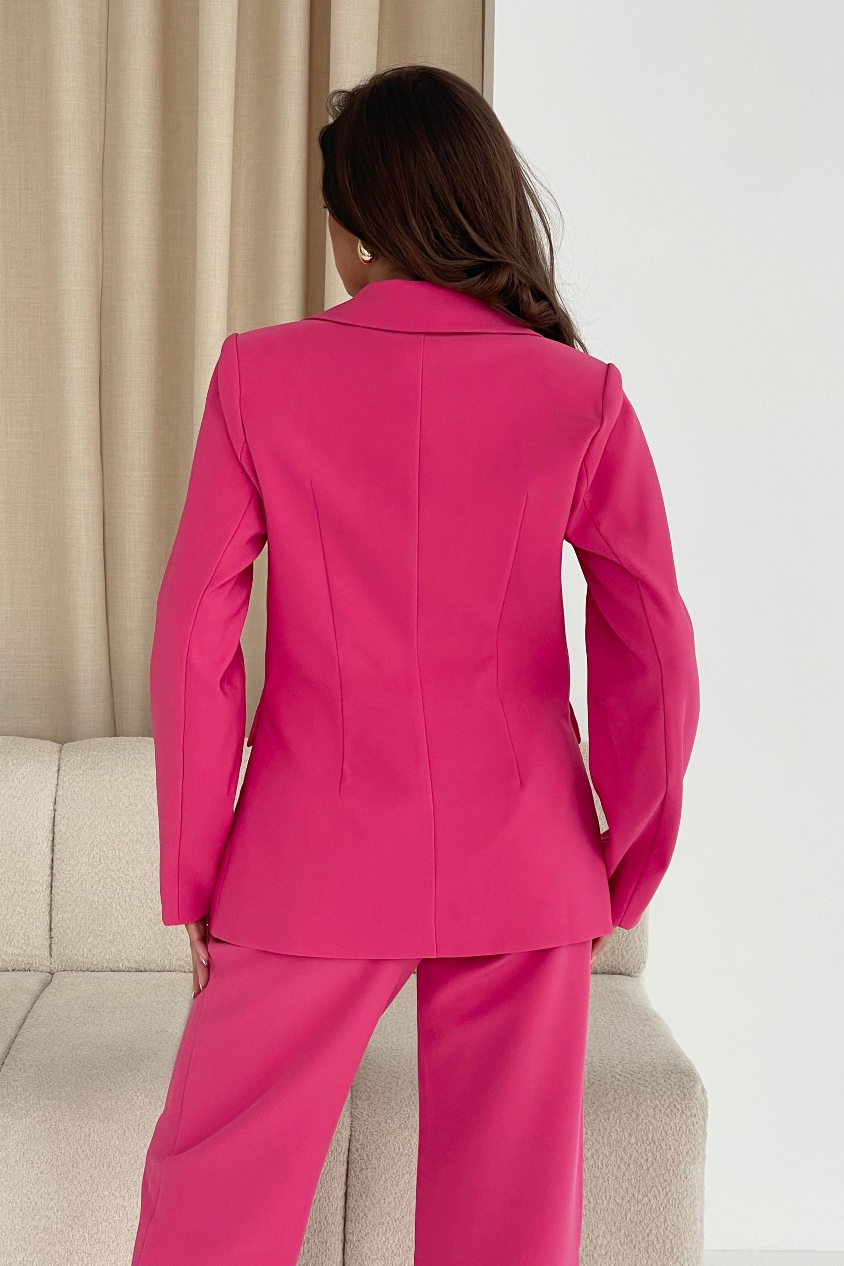 Stevie Classic Fitted Blazer Fuchsia - Image 10